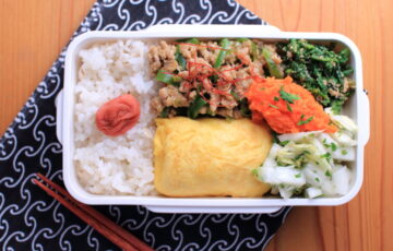 豚ひき肉とピーマンのスパイシー炒め弁当