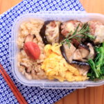 茄子のファルシと春菊の中華風ごま和えのお弁当