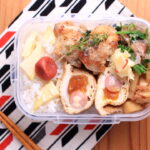 筍ごはんと鶏もも肉の香草焼きのお弁当