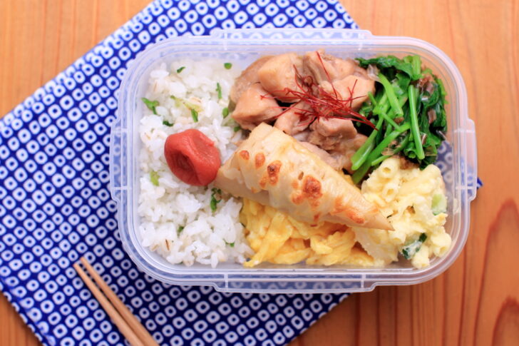 鶏の醤油煮と筍のオーブン焼き