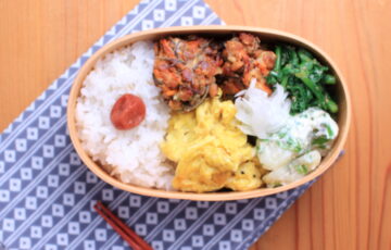 揚げ焼き納豆のお弁当。